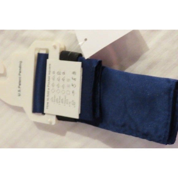 Boys Bow Tie and Pocket Square Blue Sz 8 - Picture 6 of 9